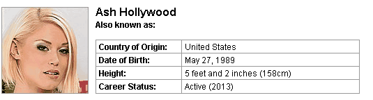 Pornstar Ash Hollywood